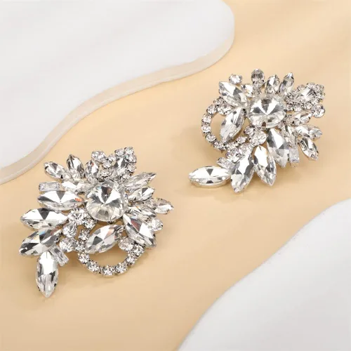 Vista 7 de Sither Aretes de diamantes de imitación para mujer, aretes de cristal colgantes grandes, joyería para fiesta de graduación, Halloween, regalo