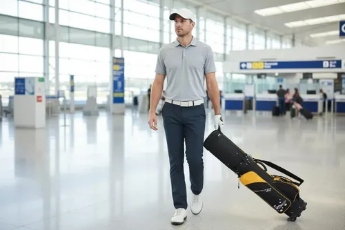 Vista 4 de Deluxe Golf Travel Mate CarryOn - Funda para carrito de golf con cerradura TSA y cubierta de protección Convenient 2-in-1 hybrid golf bag and