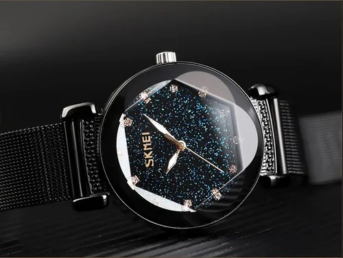 Vista 2 de GOSASA Reloj de pulsera de cuarzo para mujer, estilo simple, impermeable, correa de acero
