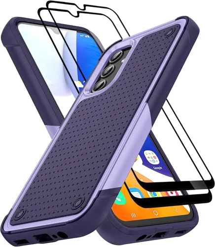 Vista 42 de Jeylly Funda compatible con Samsung Galaxy A12, Samsung Galaxy A12 con protector de pantalla de vidrio templado, protección contra caídas de grado