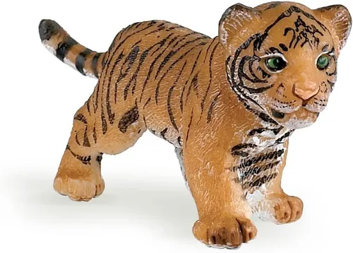 Vista 2 de Papo - Figura realista de tigre bebé - A partir de 3 años - Colección Wild Life - Juego educativo para jóvenes felinos - Juguete de idea de regalo