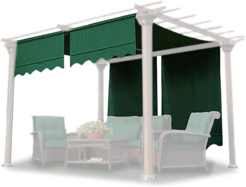 Vista 11 de Panel de toldo de repuesto para pérgola de 6 x 17 pies con bolsillo para barra Exteriores