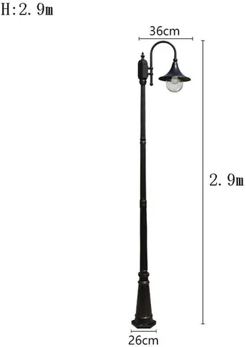 Vista 7 de Europea Retro Impermeable Antiguo Al Aire Libre Estigma Columna Luces Tradición Mesita Balcón Pasillo Villa Garaje E27 Decoración Iluminación