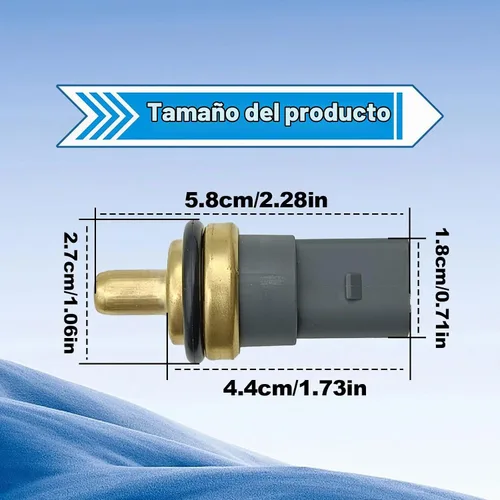 Vista 5 de 06A-919-501-A Sensor de temperatura del refrigerante compatible con VW Touareg Beetle Jetta Passat Golf GTI Eos, Audi TT A3 S6 A4 Quattro Q7 S5 A6