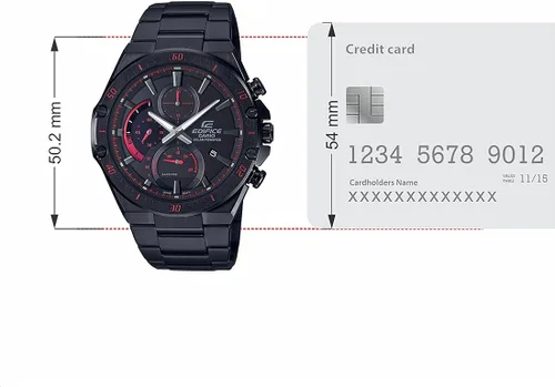 Vista 6 de Casio Edifice Cronógrafo Cuarzo Efs-S560Dc-1A Efss560Dc-1A 100M Reloj de Hombre