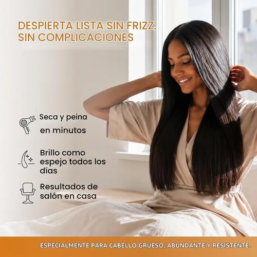 Vista 7 de Gold Label - Tratamiento capilar profesional con queratina brasileña, fórmula súper mejorada específicamente diseñada para tipos de cabello grueso