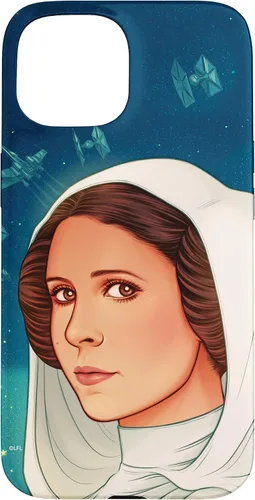 Vista 6 de Funda exclusiva de Star Wars para iPhone 16 con diseño de princesa Leia de Nueva Esperanza