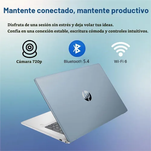 Vista 12 de HP Laptop empresarial con pantalla táctil de 17 pulgadas 2025, Intel Ultra 7 255U (máximo 5.2 GHz), pantalla táctil antirreflejos HD+ de 17.3