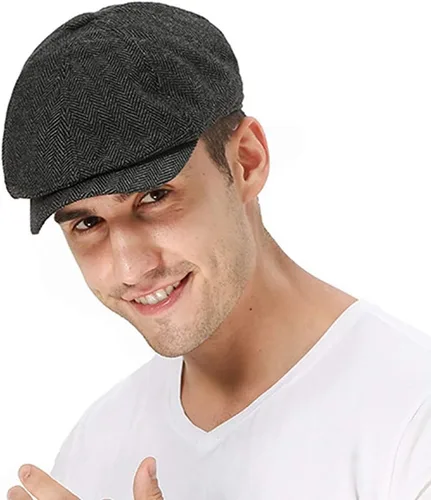 Vista 5 de Gorra de caza para hombre de Newsboy Gatsby, estilo vintage, boina plana, para conducir, para caza, para regalo para novio.