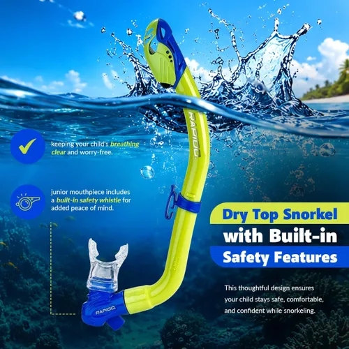 Vista 4 de Phantom Aquatics Rapido Clareza Junior Mask and Snorkel Combo