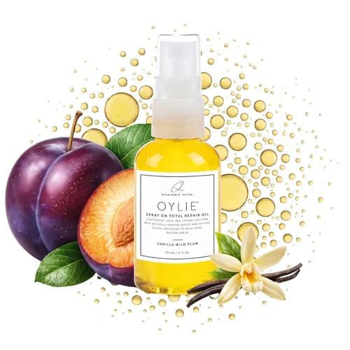 Vista 18 de QTICA Oylie Spray On Total Repair - Aceite corporal ligero en aerosol con jojoba natural y aceite de argán para una humedad instantánea, acabado
