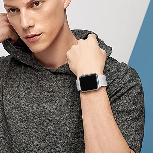Vista 8 de WJK Correas elásticas de nailon compatibles con correas de Apple Watch de 1.496 in 1.575 in 1.614 in 1.654 in 1.732 in 1.772 in 1.811 in 1.929 in