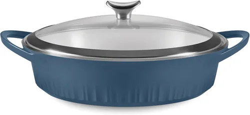Vista 12 de CorningWare QuickHeat - Tostador de aluminio fundido de 3.2 cuartos de galón con tapa e interior de cerámica antiadherente, ligero y rápido