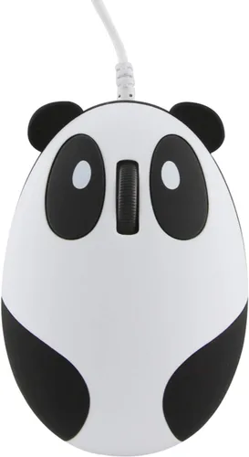 Vista 9 de 3C Light Lindo ratón óptico con cable USB con forma de panda, 1600 DPI, 3 botones para mujeres, niños y niñas (rosa)