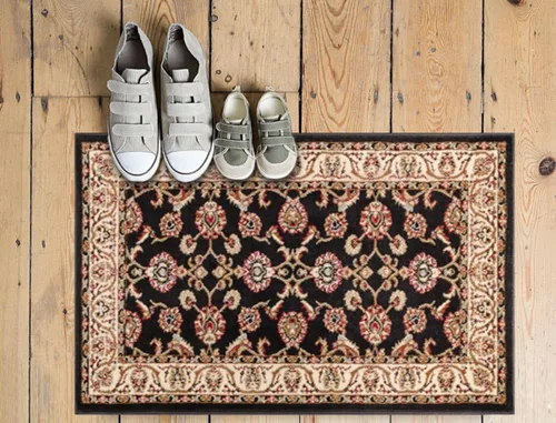 Vista 18 de Well Woven Barclay Collection Sarouk - Alfombra negra de 4 x 5 pies, para entradas, dormitorios pequeños, salas de estar Negro