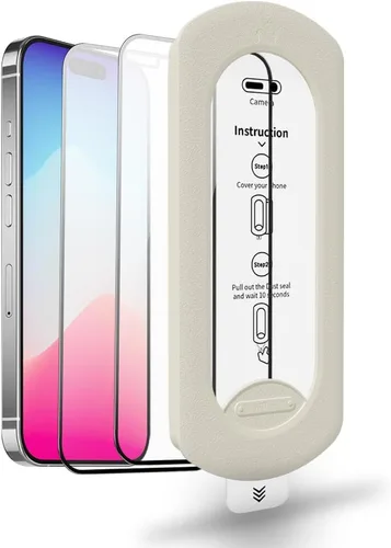 Vista 11 de Paquete de 3 protectores de pantalla de vidrio templado para iPhone 17 Air con kit de alineación automática, polvo automático, grado militar 9H+