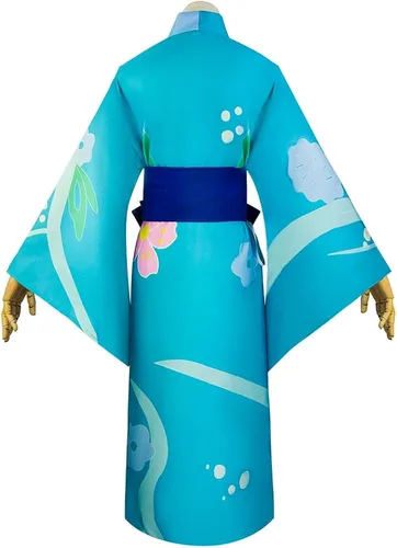Vista 2 de Disfraz de cosplay de anime japonés para Demon Slayer Giyuu Zenitsu apto para mujeres y hombres, disfraz de Halloween para cosplay