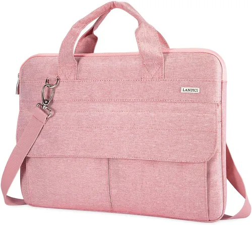 Vista 11 de LANDICI Bolsa para Laptop Funda de Transporte de 15.6 Pulgadas con Correa para el Hombro, Funda Delgada Impermeable para Computadora Compatible