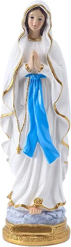 Vista 9 de Lourdes - Estatua de Virgen María, estatuas católicas de 5.7 pulgadas, estatuas de resina de regalo católico, adecuadas para decoración religiosa