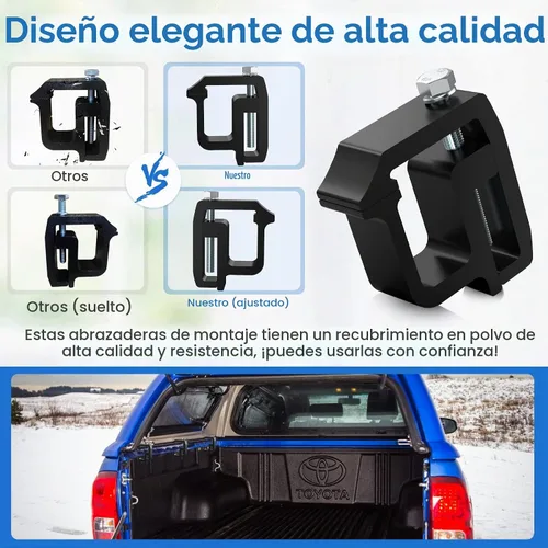 Vista 6 de moveland 8 piezas de abrazaderas para carcasa de caravana - Abrazaderas para techo de camiones resistentes - Abrazaderas para tapa de camiones sin