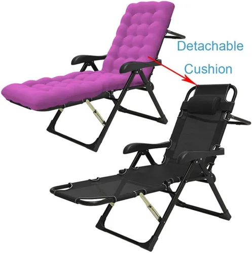 Vista 4 de Zero Gravity Garden Sun Lounger Reclining Chair, Folding Patio Lounge Recliners for Camping Beach Deck Purple