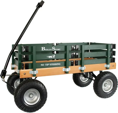 Vista 11 de Carreta Deportiva Berlin Flyer - Modelo F410 - Fabricada por Amish en Ohio, EE. UU. - Neumáticos antipinchazos de 10 pulgadas (Azul)