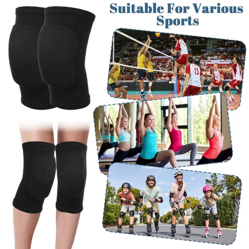 Vista 6 de 6 pares de rodilleras, suaves y transpirables, de voleibol, protectores de entrenamiento para baloncesto, fútbol, hockey, baile, correr para mujeres