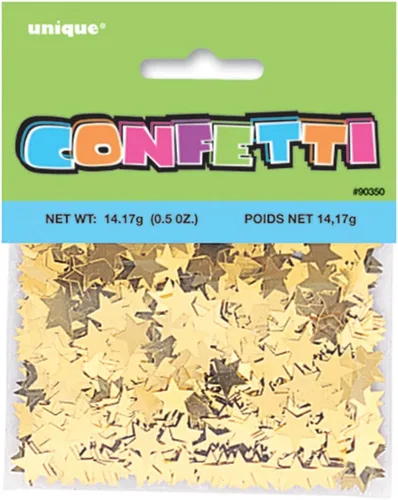Vista 2 de Confeti de papel de aluminio dorado brillante – 0.5 oz (1 pieza), perfecto para cumpleaños, baby showers, vacaciones y más