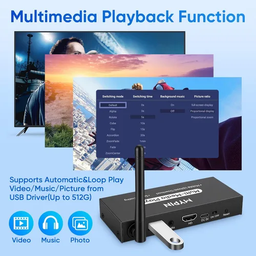 Vista 5 de Reproductor de vídeo USB del reproductor de medios de la publicidad