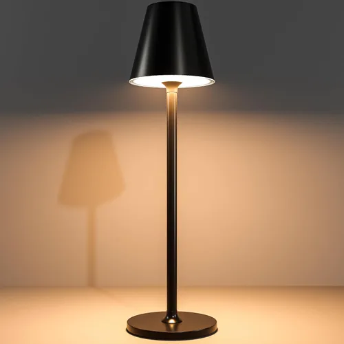 Vista 21 de Timjorman Lámpara de mesa LED inalámbrica, lámpara de escritorio con batería recargable de 4000 mAh, brillo de 3 niveles junto a la luz nocturna