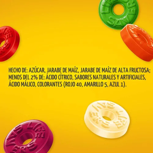 Vista 3 de LIFE SAVERS Bolsa de caramelos duros de 5 sabores, caramelos duros envueltos individualmente para bolsas de regalos, viajes por carretera