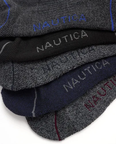 Vista 4 de Nautica Calcetines de rendimiento para hombre con comodidad acolchada paquete de 6