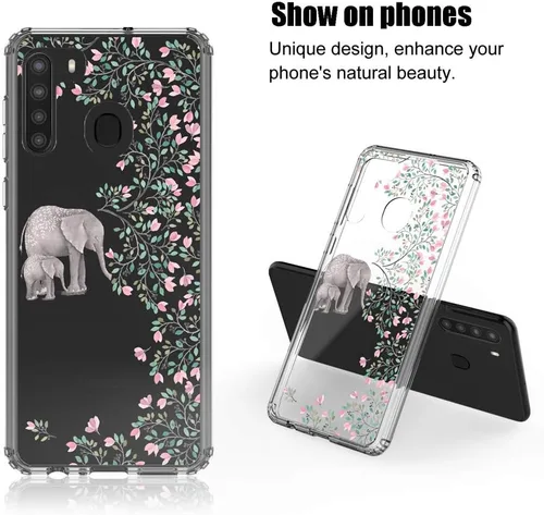 Vista 6 de Funda transparente para Samsung Galaxy A21 (6.4", 2020) [Elefante]