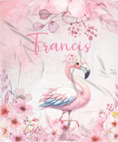 Vista 36 de Manta de bebé personalizada para niñas y niños pequeños, recién nacidos, regalos personalizados de vaca floral con nombre y texto, 40 x 30 pulgadas