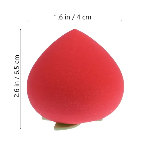Vista 2 de Uonlytech Esponja de belleza de frutas, almohadillas de algodón para maquillaje facial, kit de maquillaje de cara, base de maquillaje en polvo