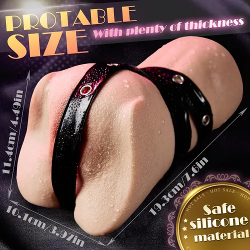 Vista 5 de Muñeca de silicona de bolsillo para masturbación masculina - Masturbador ultra realista con textura de piel en 3D, labios gruesos, muñecas sexuales
