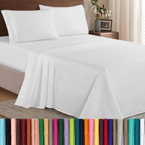 Vista 15 de Elegant Comfort - Juego de sábanas de microfibra de 1500 hilos de calidad hotelera prémium de 4 piezas - Resistente a arrugas, sábana bajera