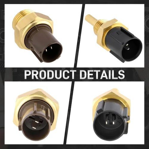 Vista 3 de Sensor de temperatura del refrigerante con conector de sensor de temperatura del refrigerante compatible con Honda Civic Compatible con Isuzu Oasis