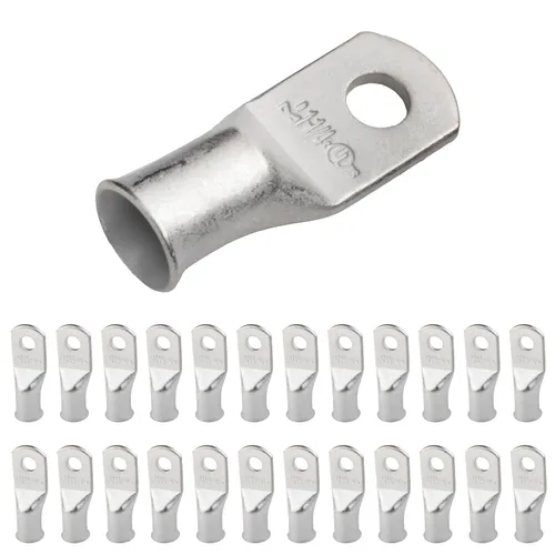 Vista 151 de SELTERM 5 piezas terminales de cable de cobre estañado 1/0 AWG perno de 1/2", extremos de cable de batería, terminales de anillo, conectores