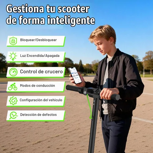 Vista 4 de Scooter eléctrico para pies de 7.8"-9.4", motor de 350W, rango máximo de 15