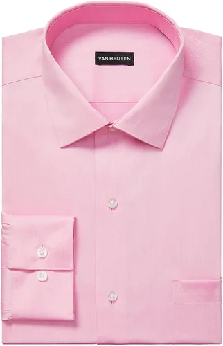 Vista 3 de Van Heusen Camisa de vestir para hombre, ajuste regular, ultra sin arrugas, cuello flexible, elástica, sólida