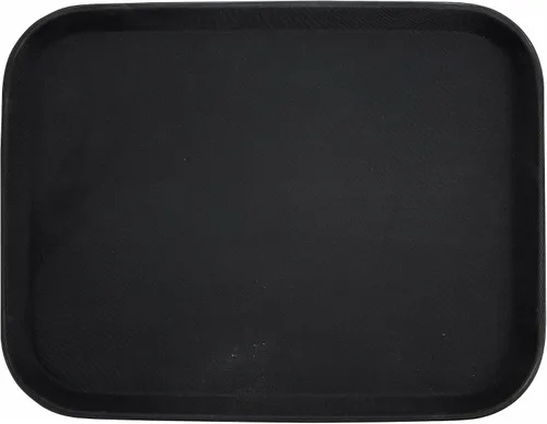 Vista 5 de Winco - Bandeja redonda fácil de sostener, 11 pulgadas, negro mediano