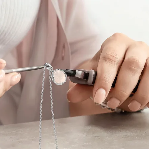 Vista 6 de 925 Sterling Silver Gemstone Necklace Women - Gemstone Pendant Necklace Silver- Birthstone Necklace - Silver Jewelry for Women- Minimalist Jewelry
