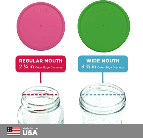 Vista 7 de Mason - Tapa para tarro Fits 3 3/8 in Ball & Kerr jars; seals in freshness; leak-proof, stackable, dishwasher-safe for pantry & fridge