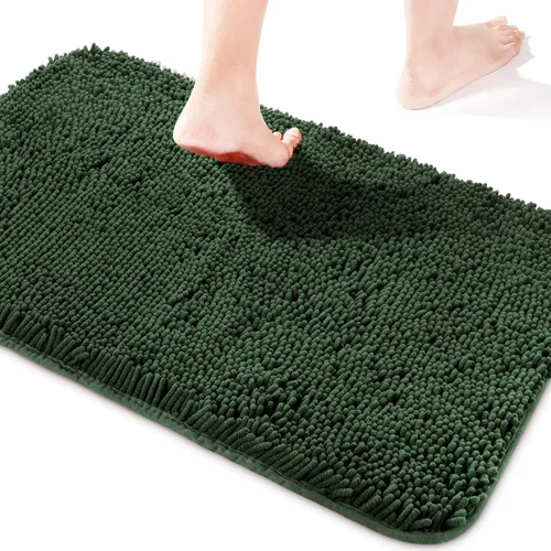 Vista 7 de Yeaban Alfombras pequeñas de baño de felpilla de 12 x 12 pulgadas, absorbentes y lavables, antideslizantes, de felpa y suaves para baño, ducha