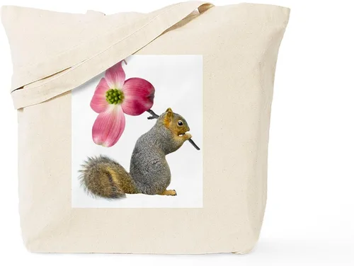 Vista 23 de CafePress Bolsa de compras de lona beige natural reutilizable para rehabilitación de ardillas