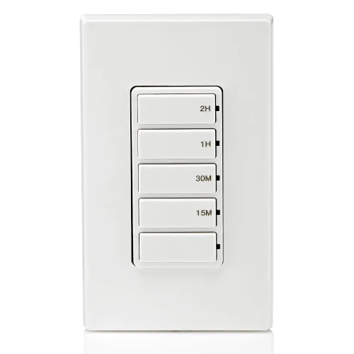 Vista 12 de Leviton Interruptor temporizador de cuenta regresiva para luces domésticas y extractores, 15-30 minutos, 1-2 horas, no requiere cable neutro, un