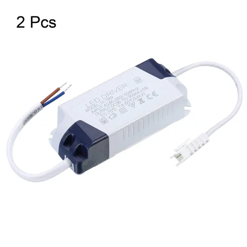 Vista 3 de PATIKIL 12-18W 300mA LED Driver, 2pcs AC 85-265V Salida 36-72V DC Conector macho Conector Rectificador de corriente constante Transformador Fuente