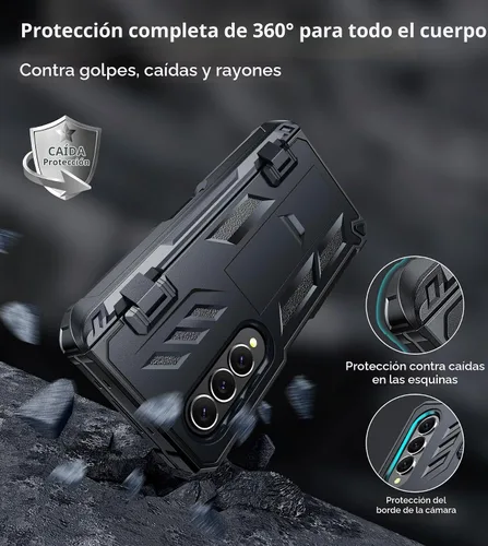Vista 6 de Funda para Samsung Galaxy Z-Fold-4, protector de pantalla integrado con función atril