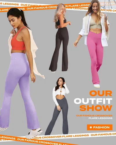 Vista 114 de TNNZEET Leggings acampanados negros para mujer, pantalones de yoga cruzados con bolsillos, corte de bota, leggings acampanados